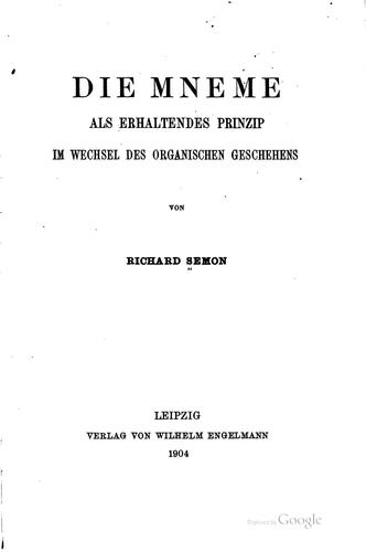 Die Mneme book cover
